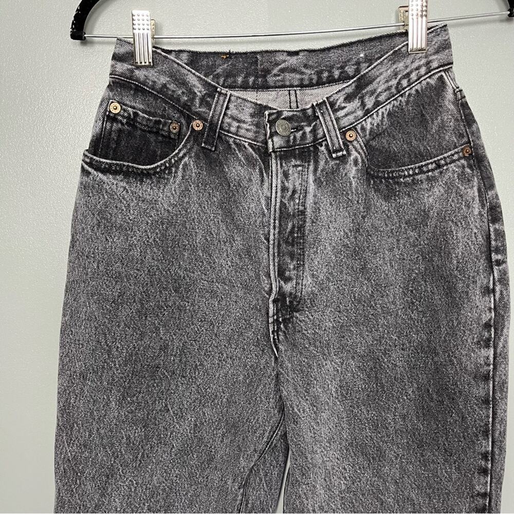 Vintage Levi’s High Rise Straight Leg Made In USA Faded Black Women’s 27 - Picture 2 of 12
